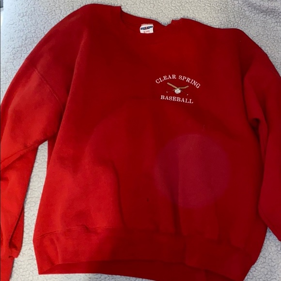 SOLD red baseball pullover - Picture 2 of 4